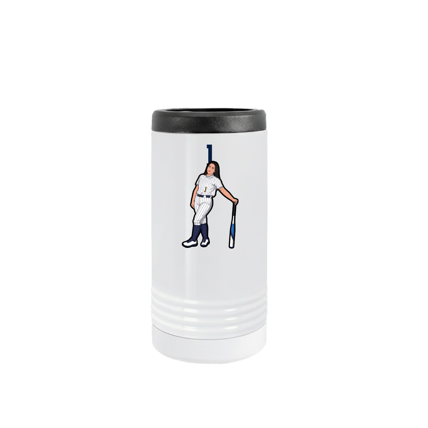 Slim Beverage Holder — Number Top in White