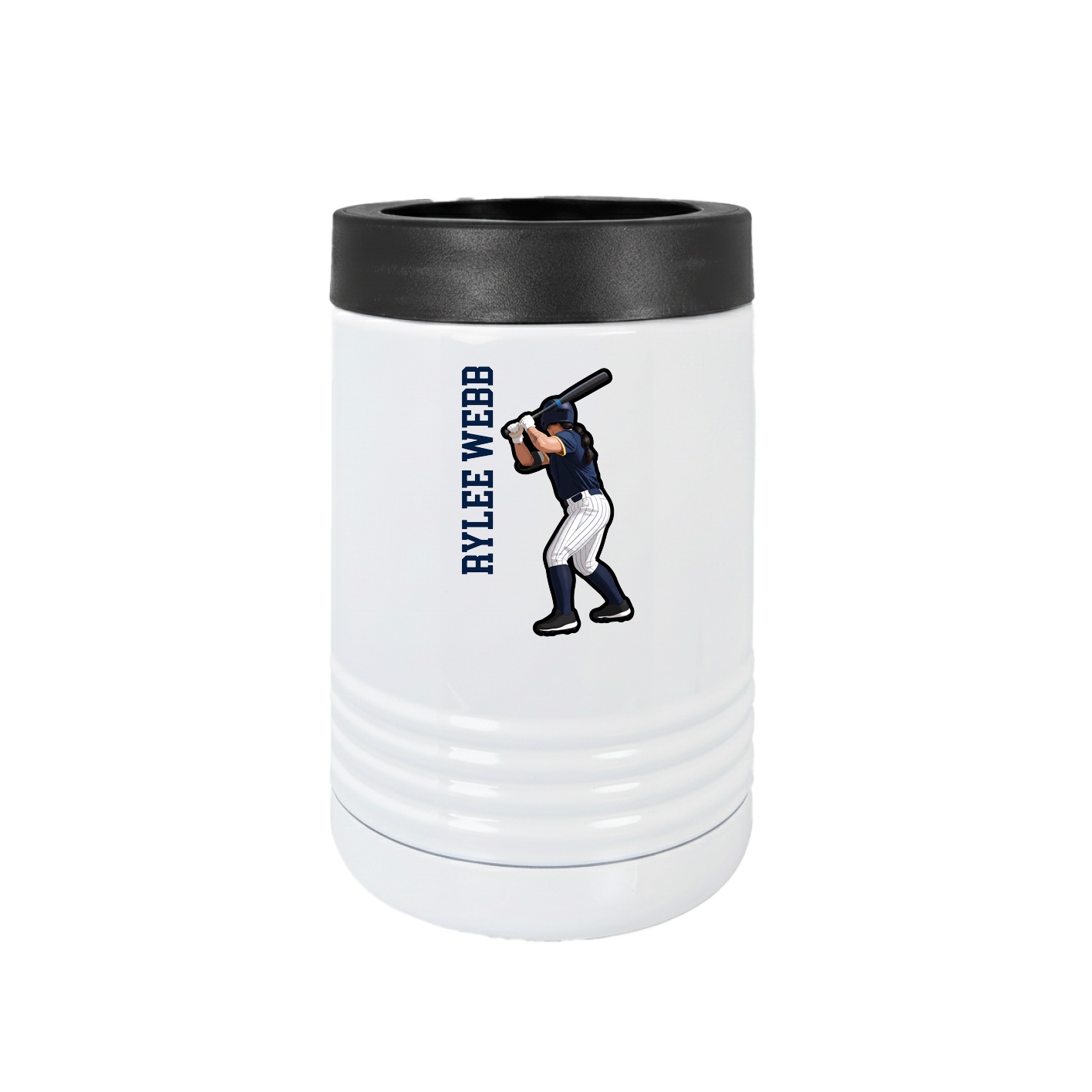 Beverage Holder — Name Vertical in White