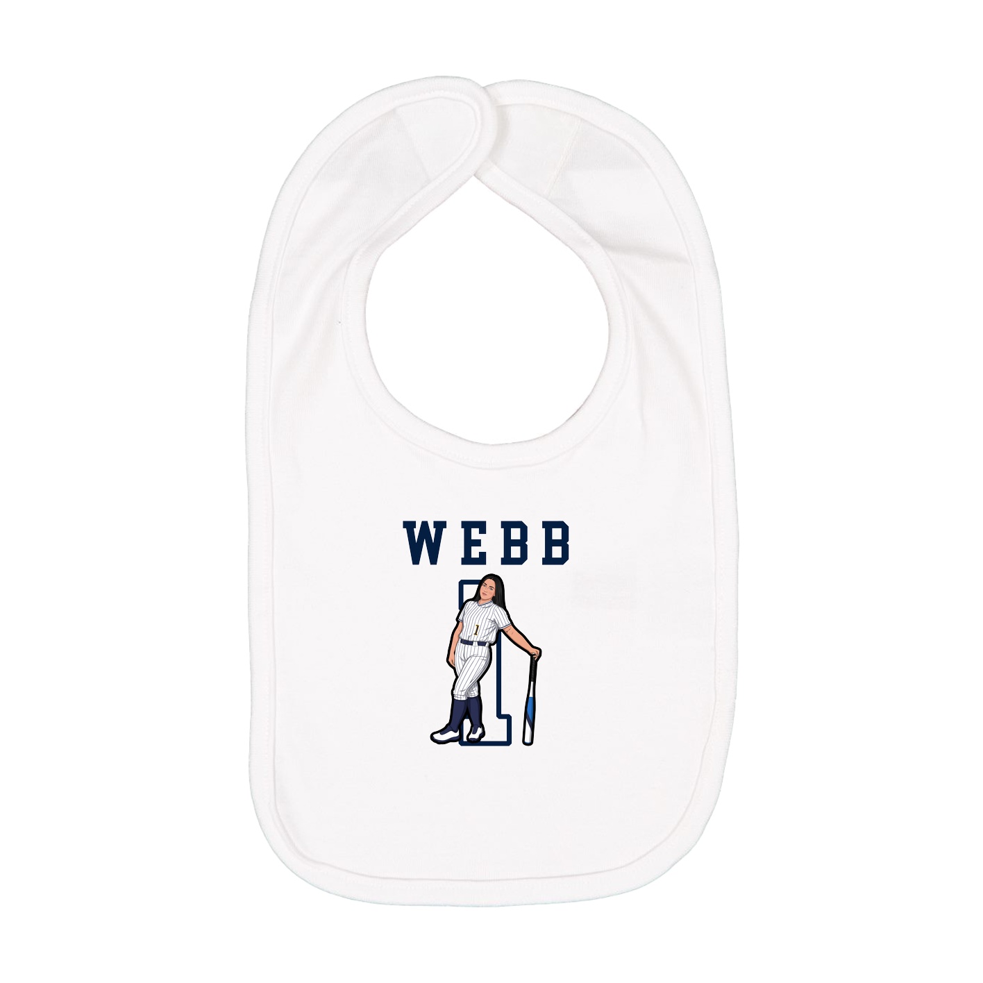 Infant Bib — Shirsey in White
