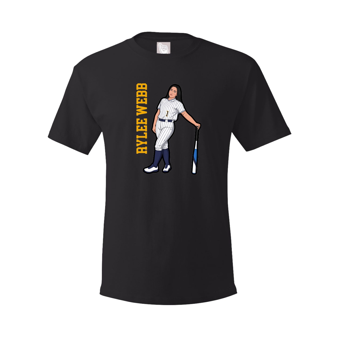 Youth Tee — Name Vertical in Black