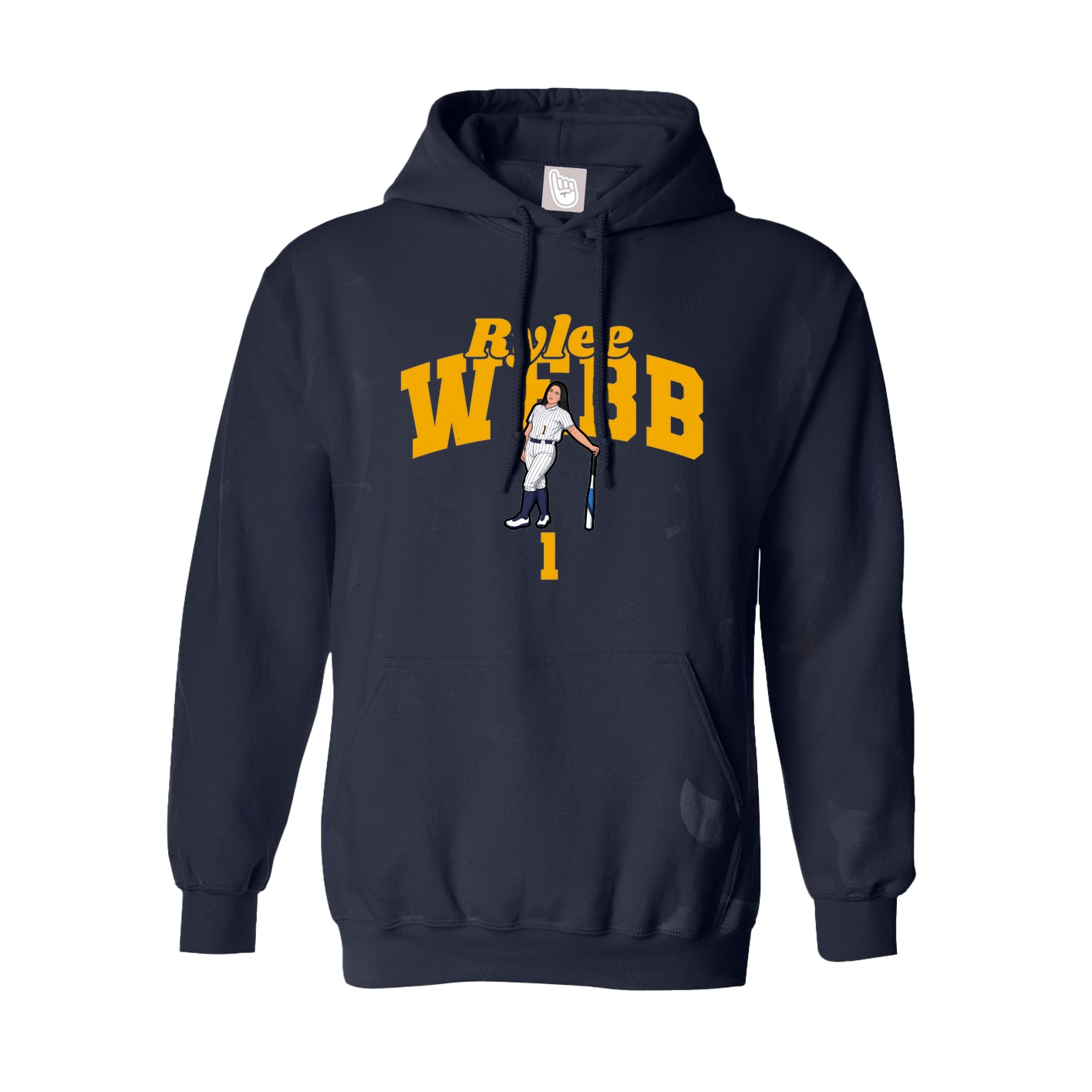 Youth Hoodie — Signature Arch in Navy