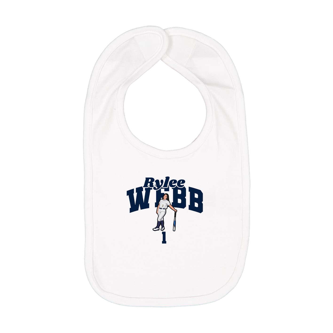Infant Bib — Signature Arch in White
