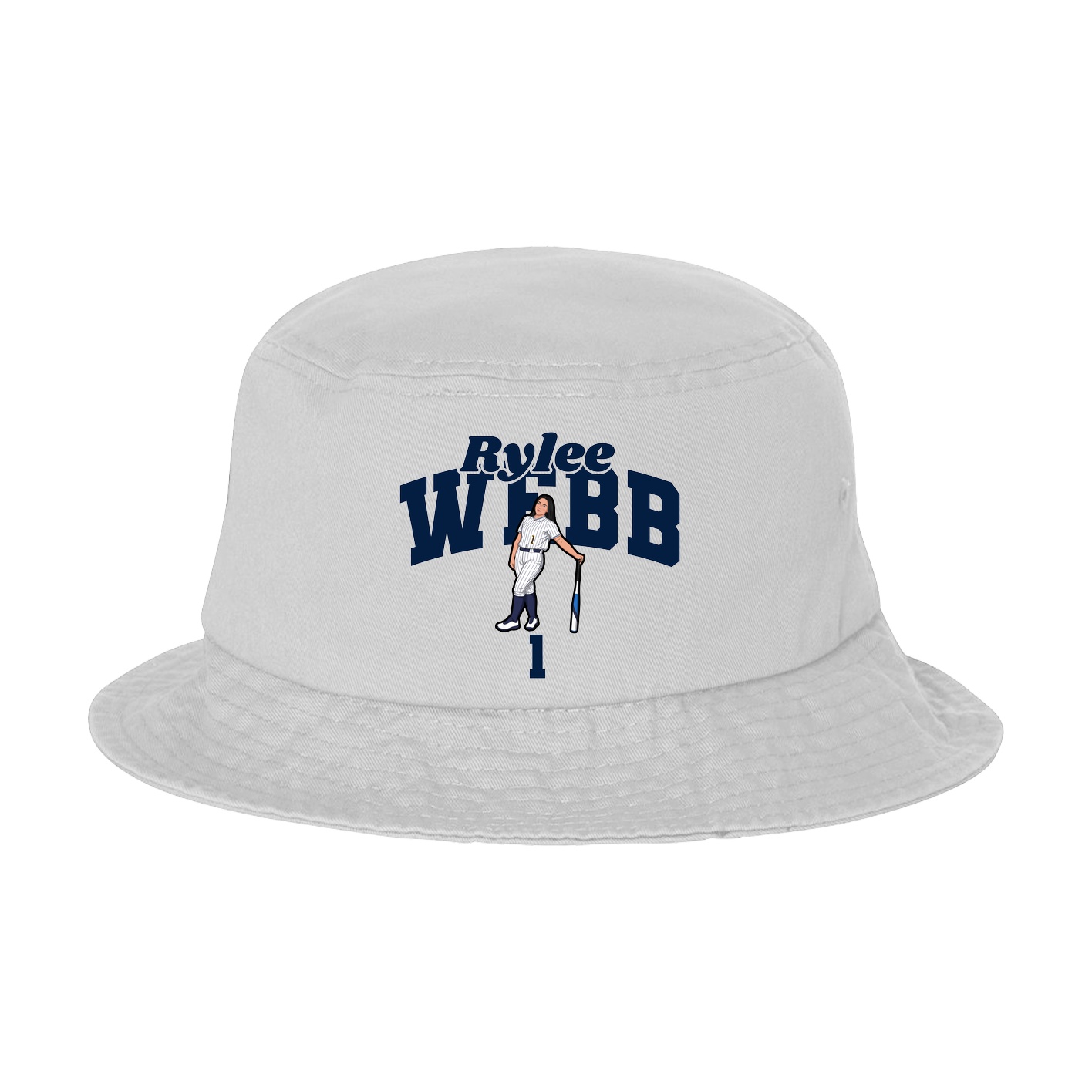 Bucket Cap — Signature Arch in White