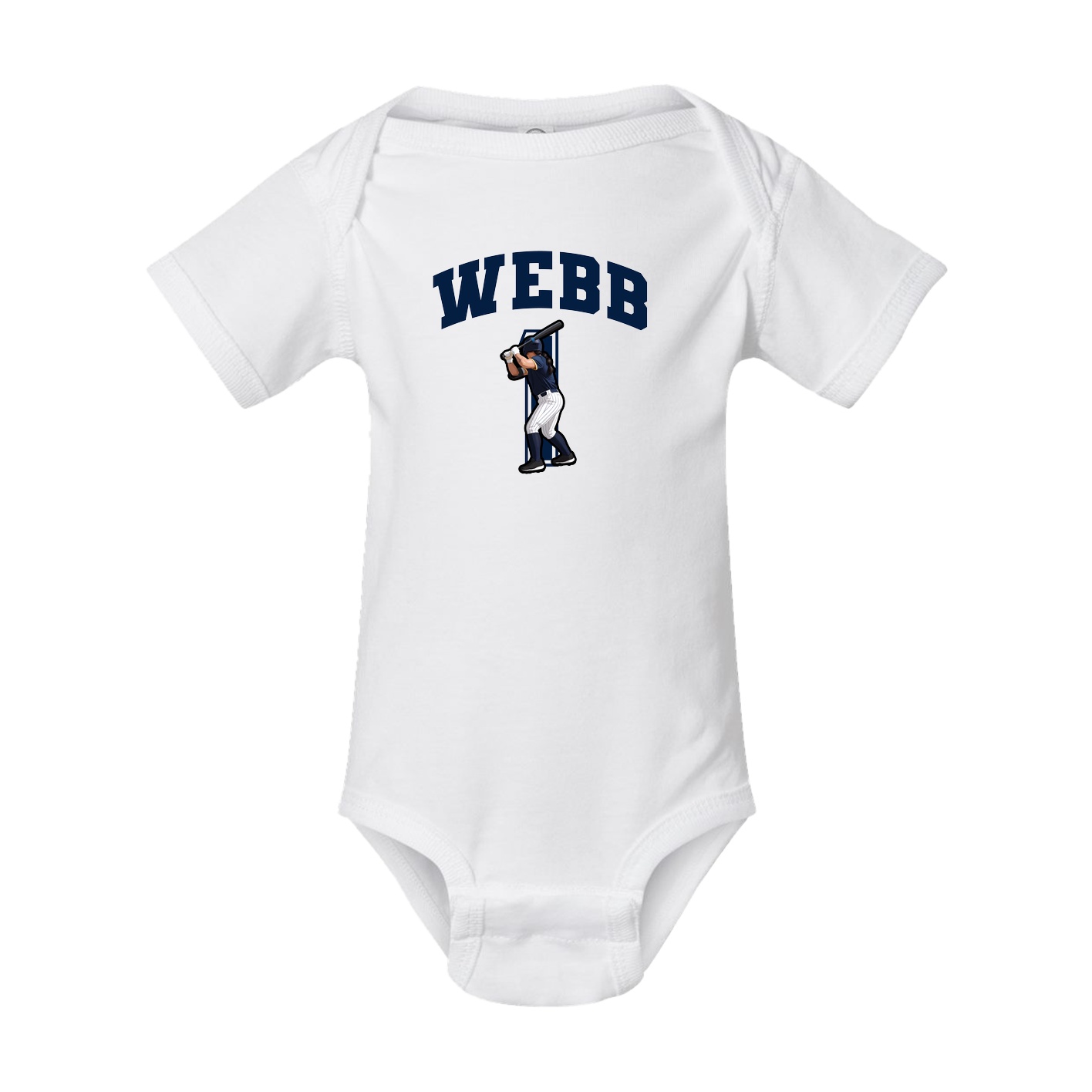 Baby Onesie — Number in White