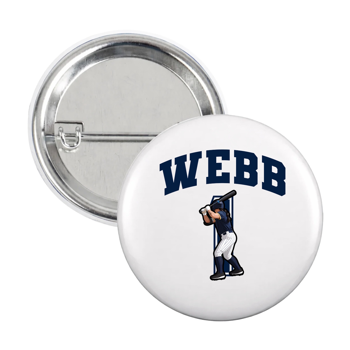 Game Day Button — Number in White