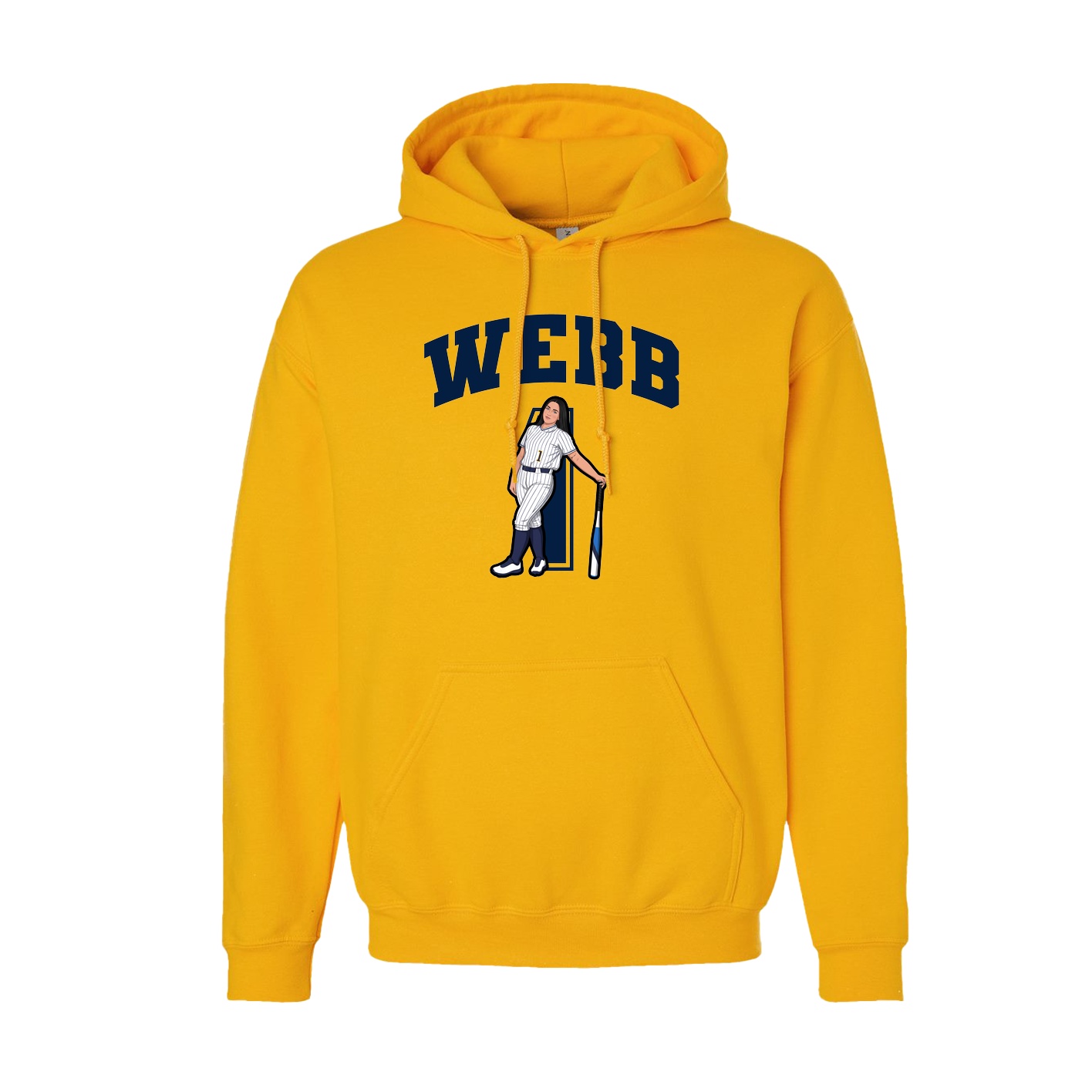Hoodie — Number in Gold