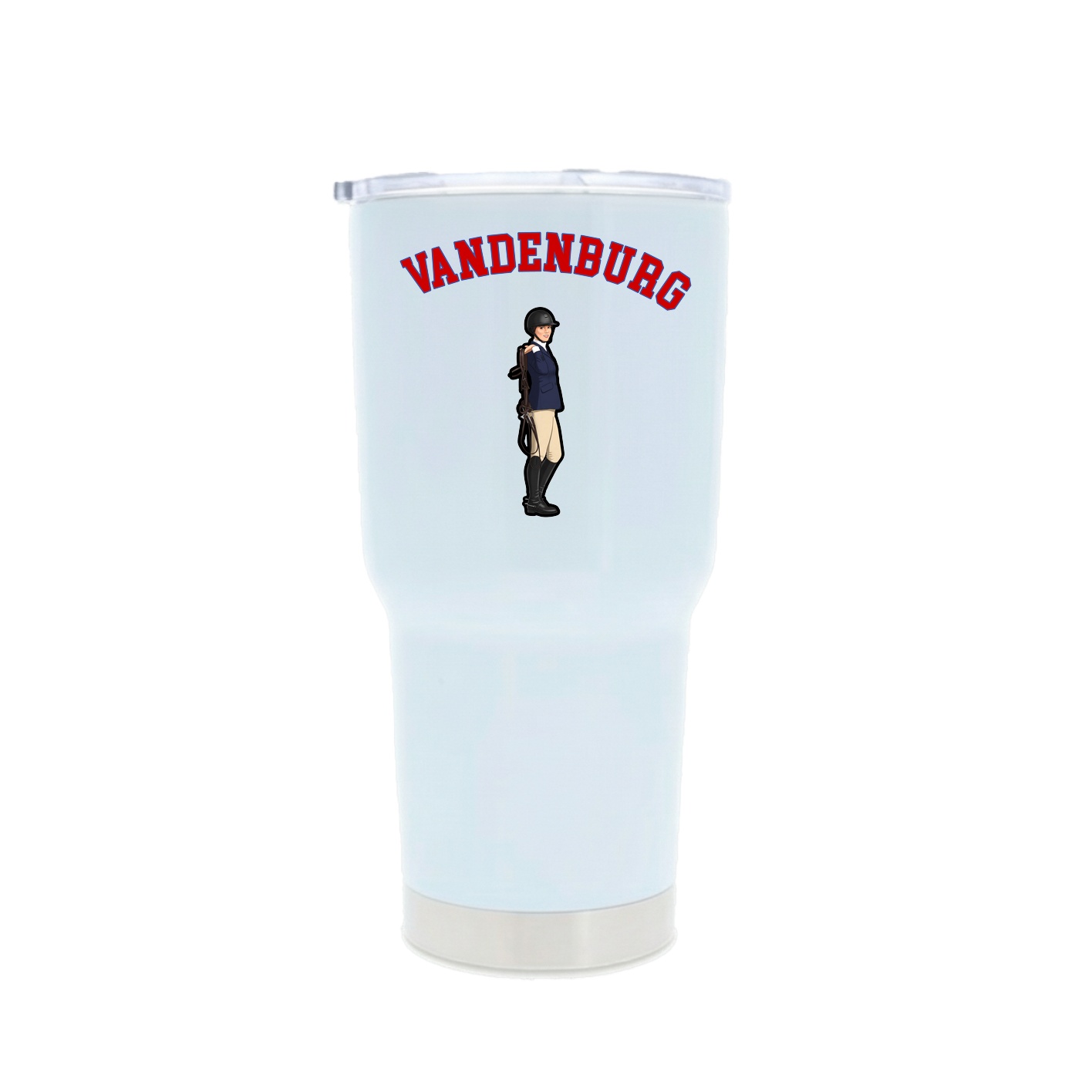 30oz Stainless Steel Tumbler — Shirsey Arch in White
