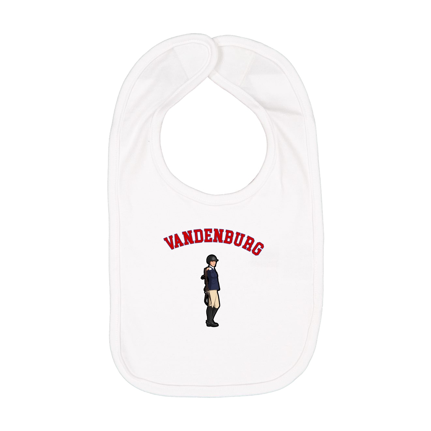 Infant Bib — Shirsey Arch in White