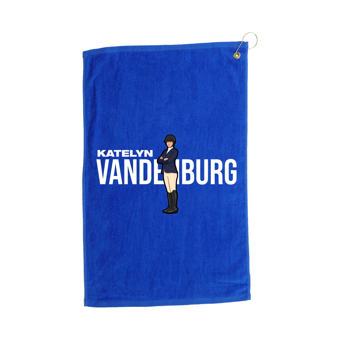 Golf Towel — Player Name in Royal