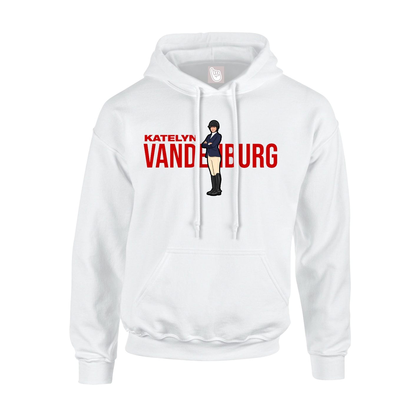 Youth Hoodie — Player Name in White