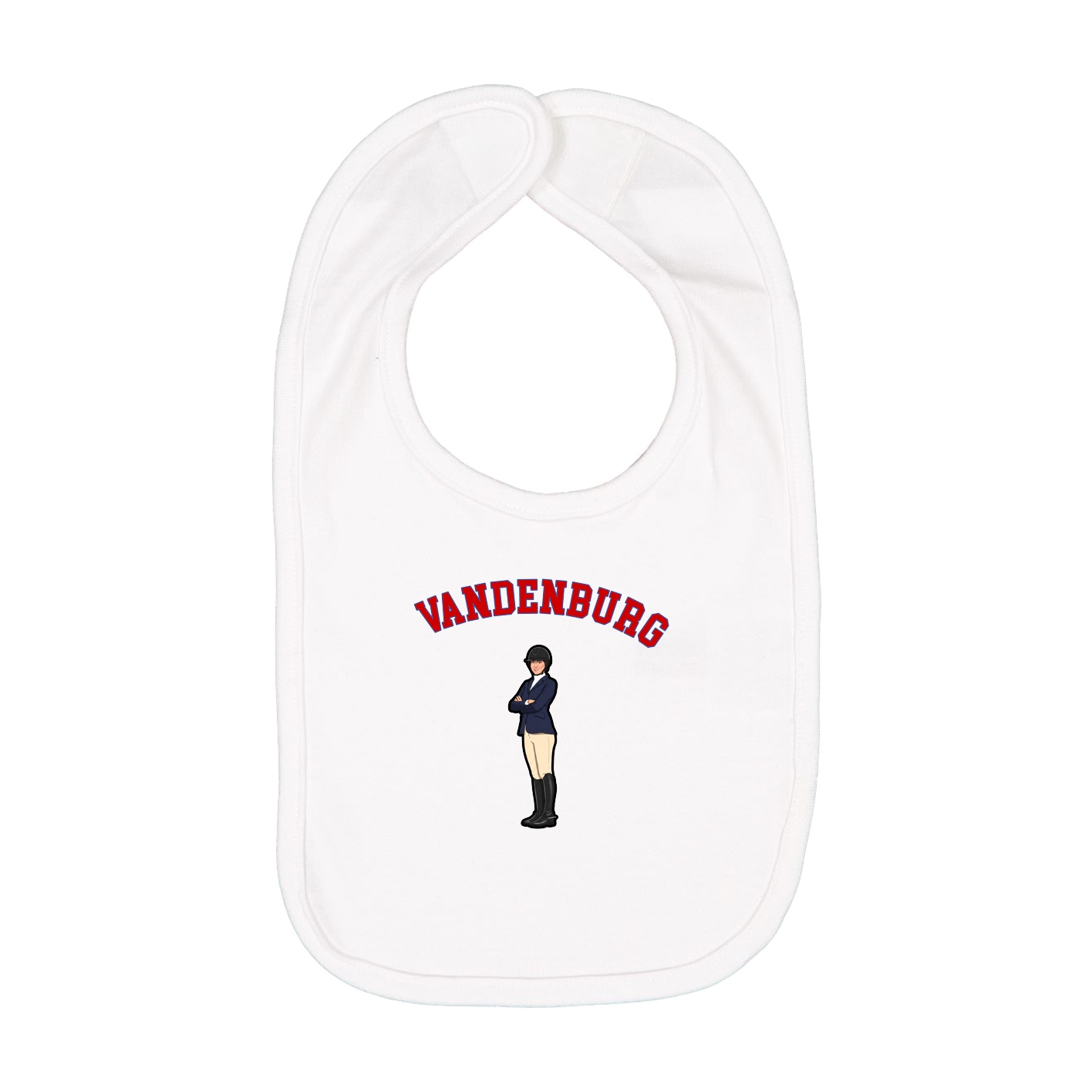 Infant Bib — Shirsey Arch in White