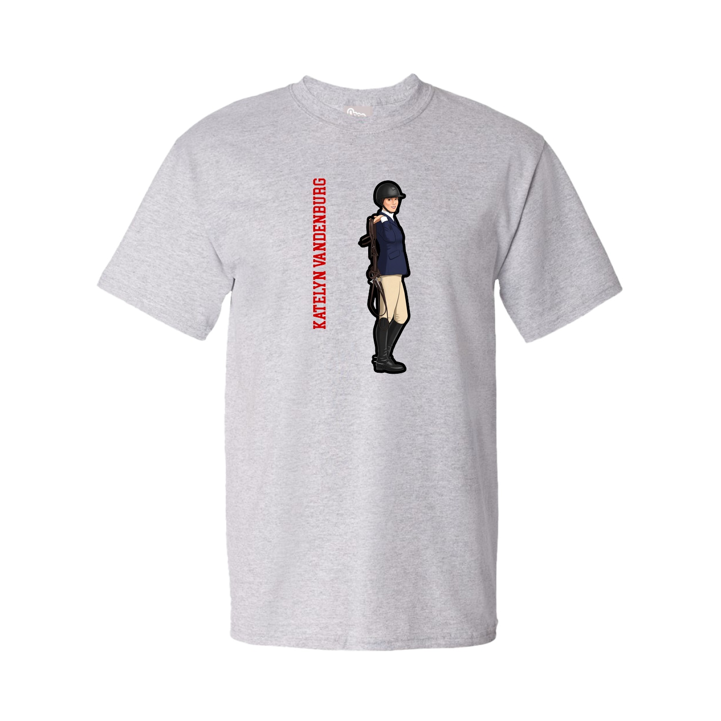 Youth Tee — Name Vertical in Grey