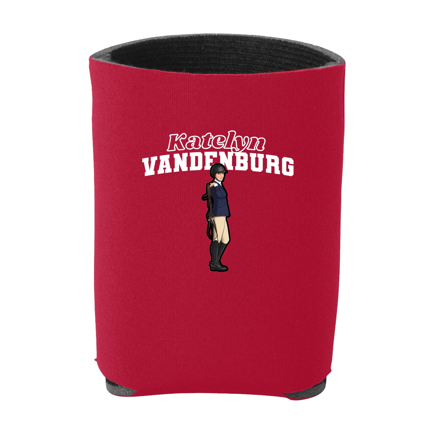 Can Holder — Name Arch in Red