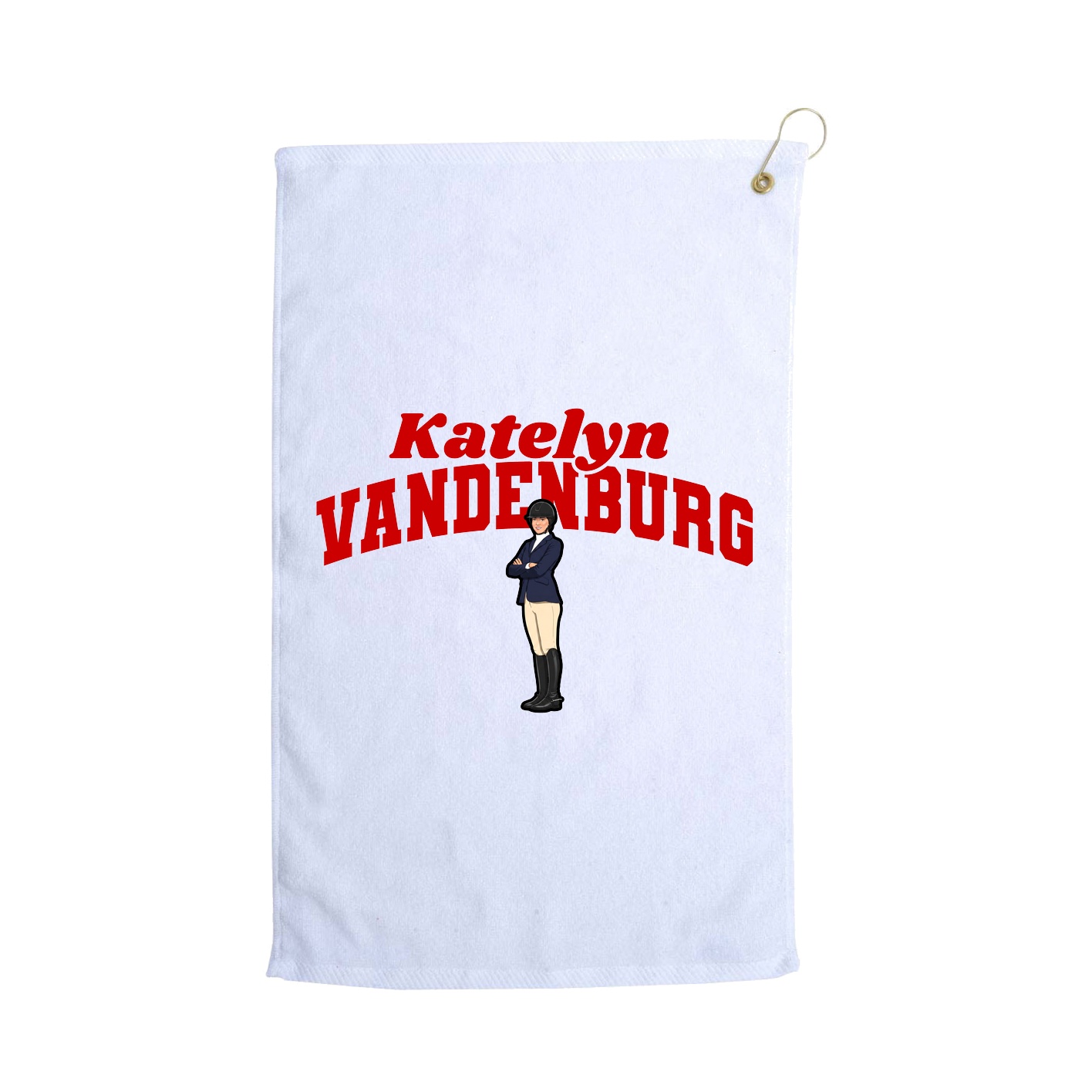 Golf Towel — Signature Arch in White