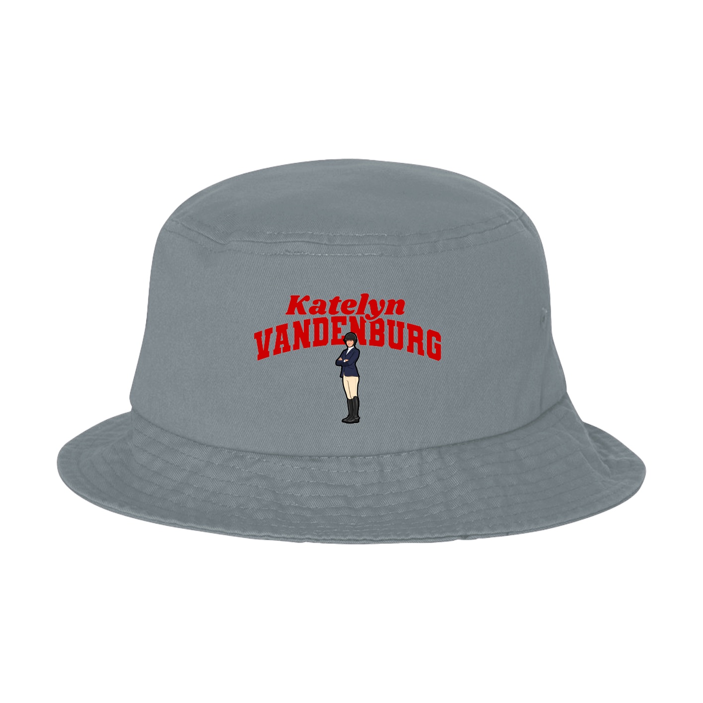 Bucket Cap — Signature Arch in Grey