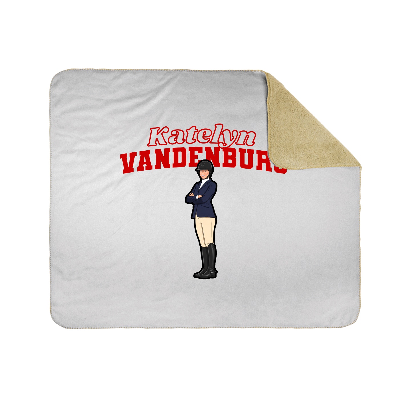 Throw Blanket — Name Arch in White
