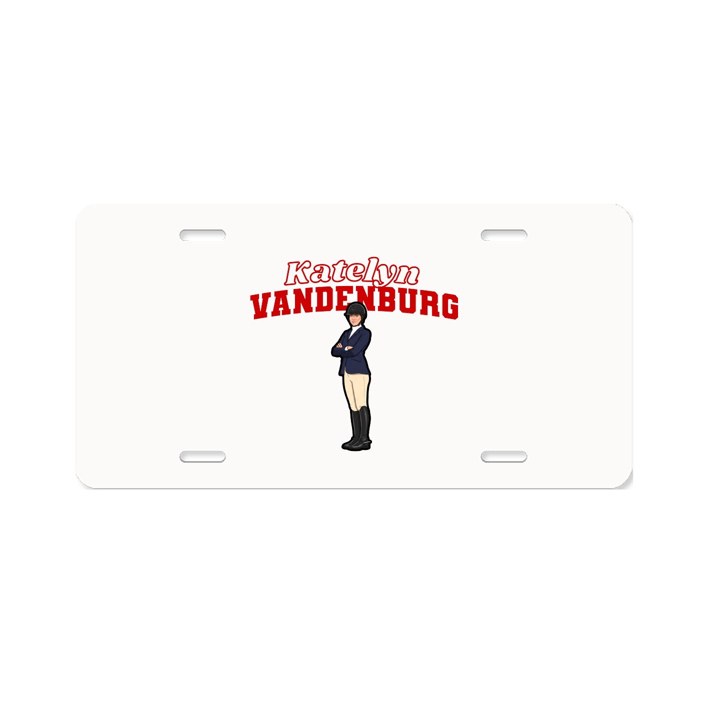 License Plate — Name Arch in Classic