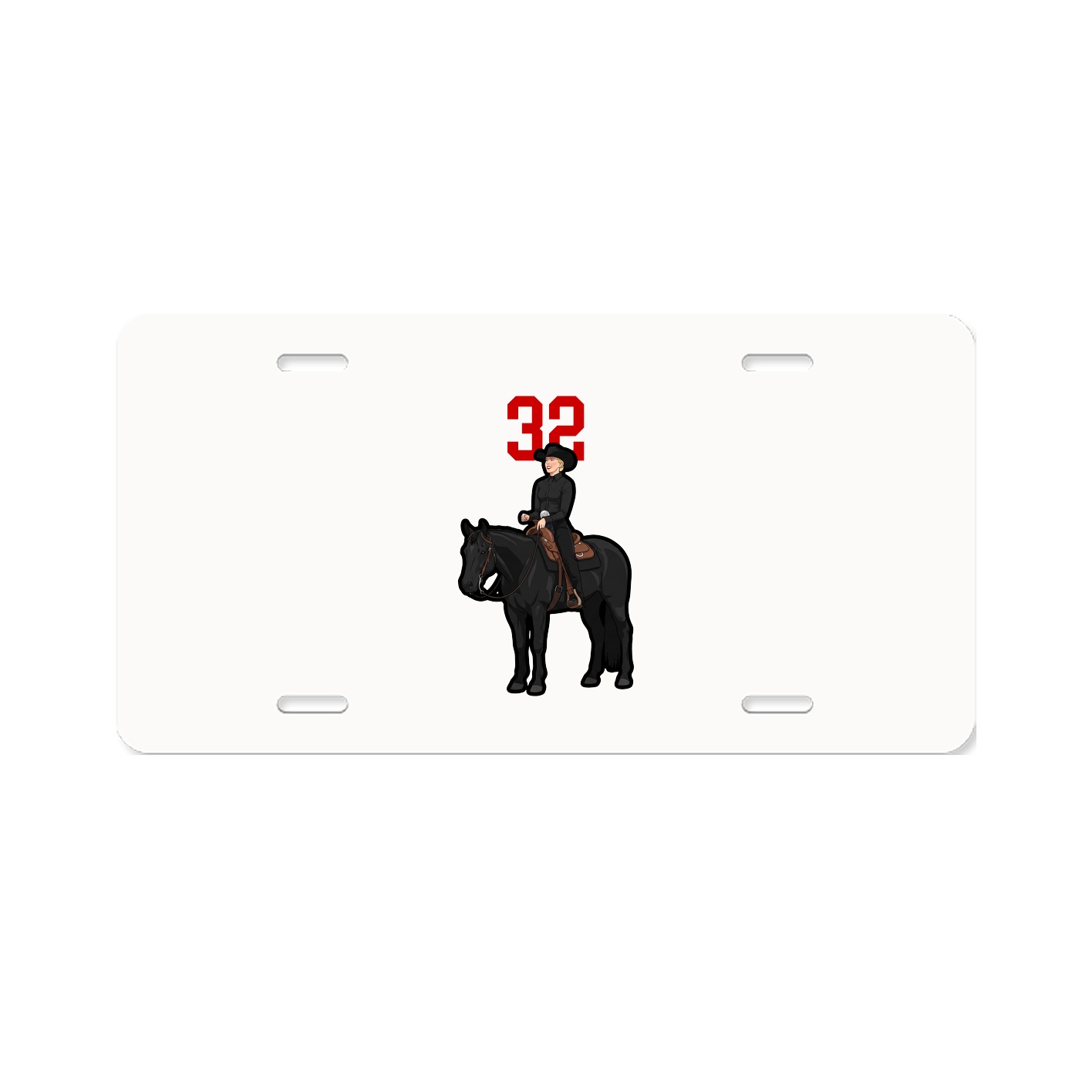 License Plate — Number Top in Classic