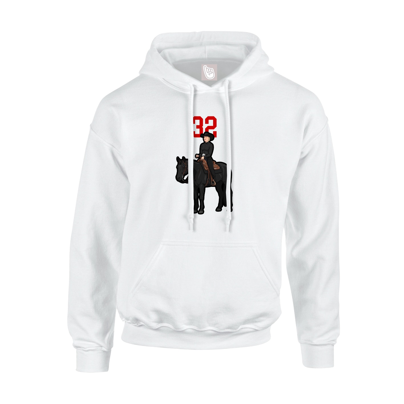 Hoodie — Number Top in White