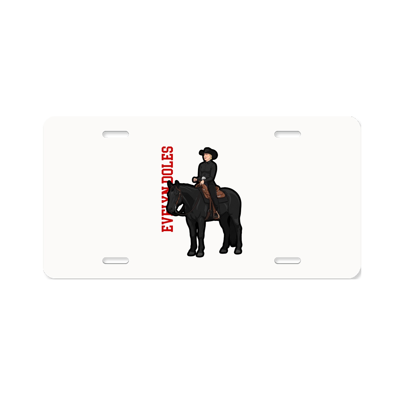 License Plate — Name Vertical in Classic