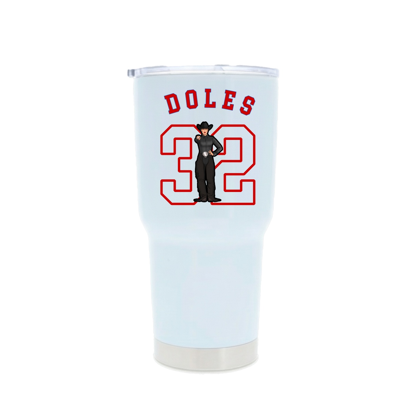 30oz Stainless Steel Tumbler — Shirsey Arch in White