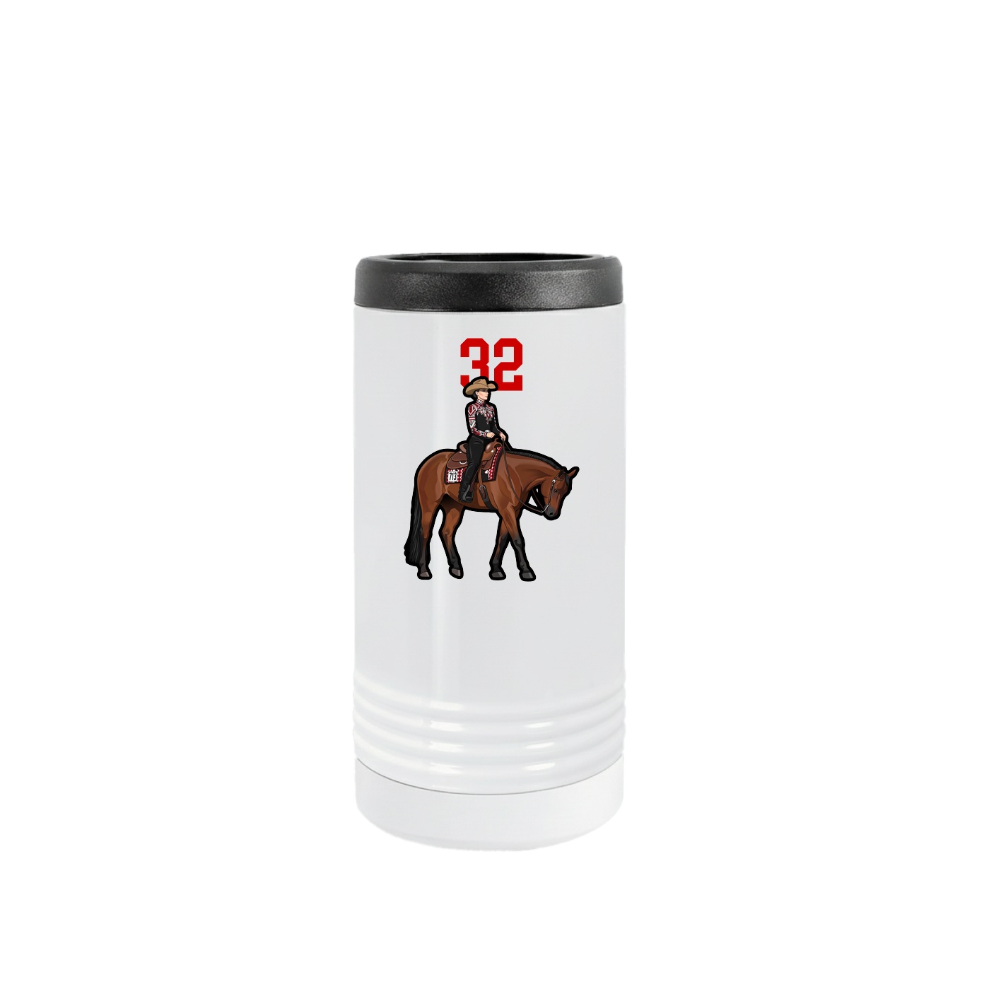 Slim Beverage Holder — Number Top in White