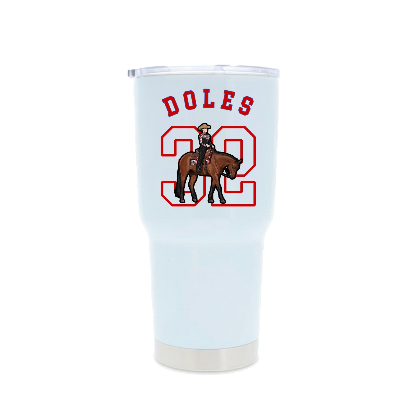 30oz Stainless Steel Tumbler — Shirsey Arch in White