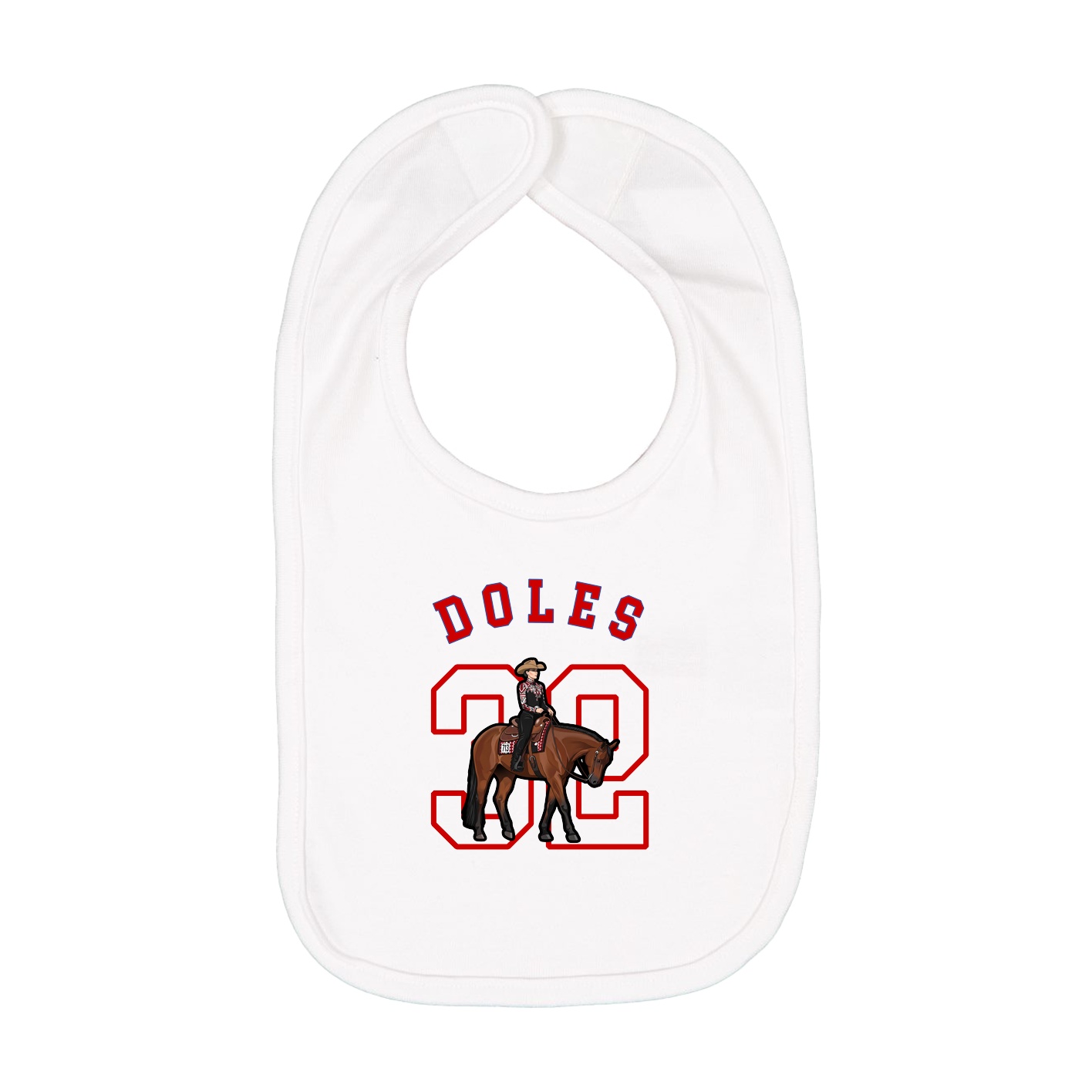 Infant Bib — Shirsey Arch in White
