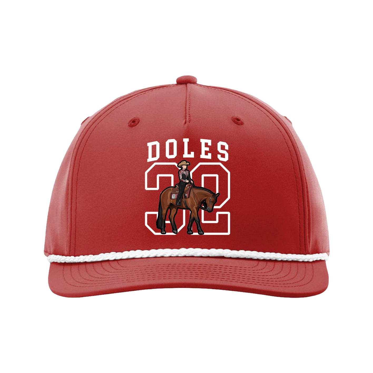 Five-Panel Classic Rope Cap — Shirsey in Red
