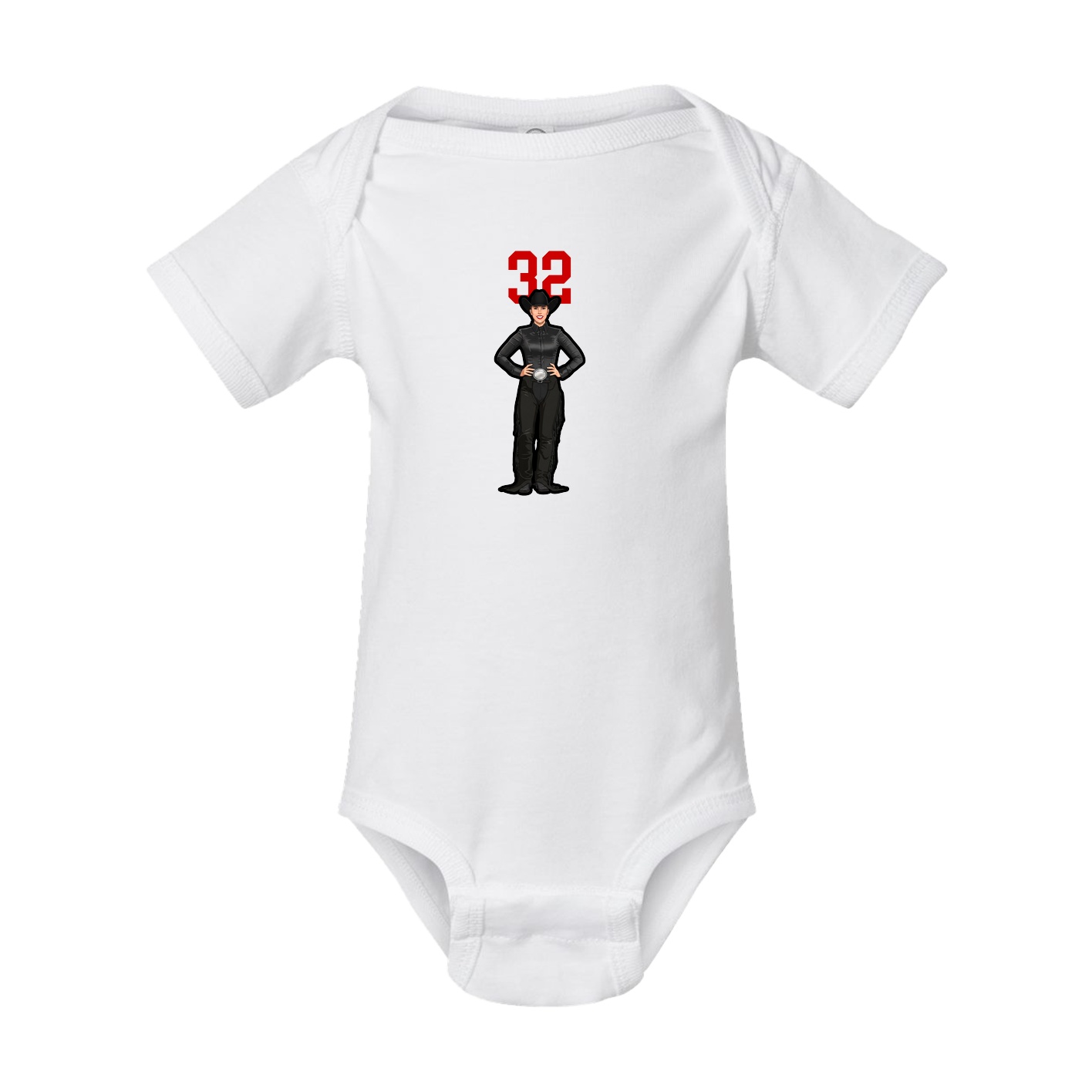 Baby Onesie — Number Top in White