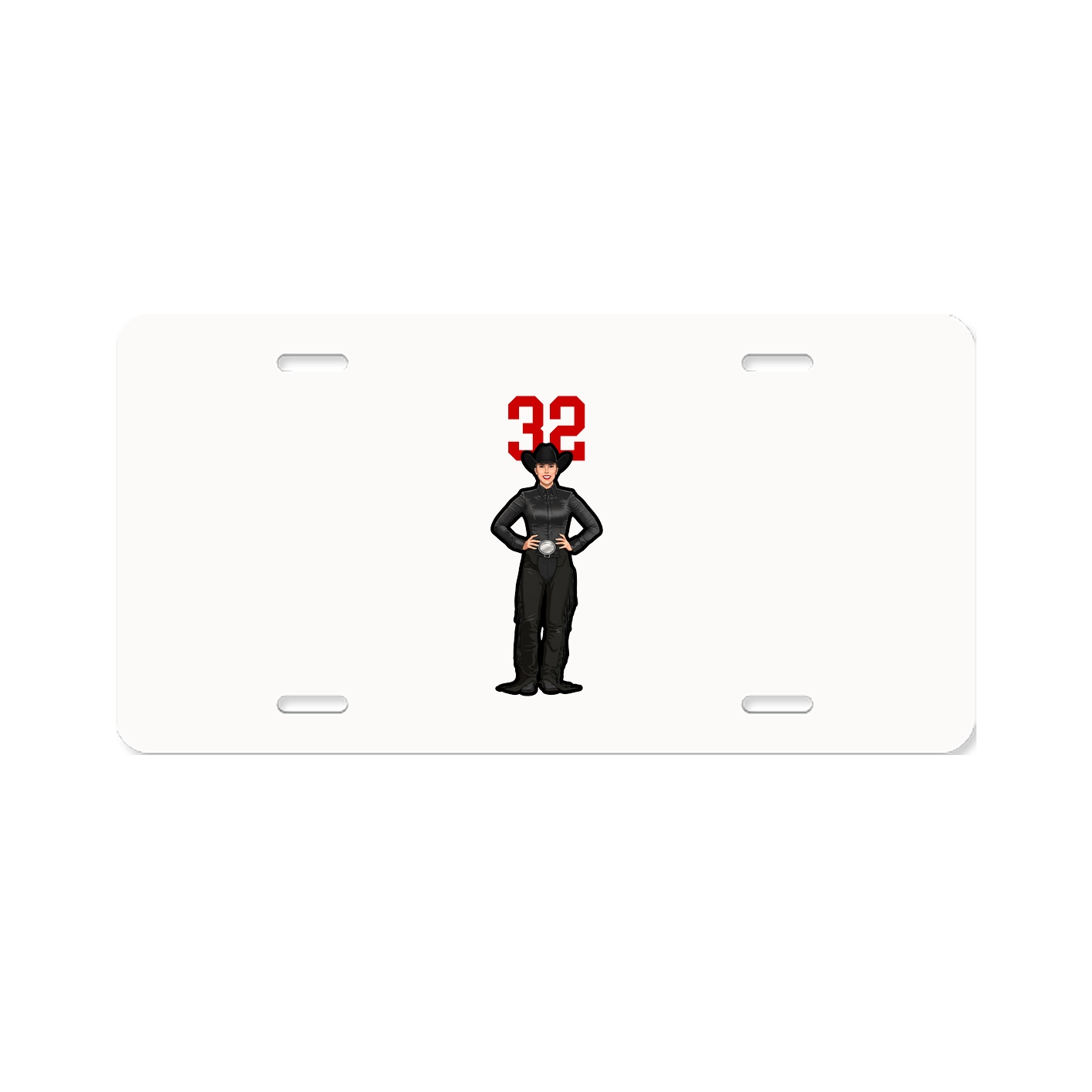 License Plate — Number Top in Classic