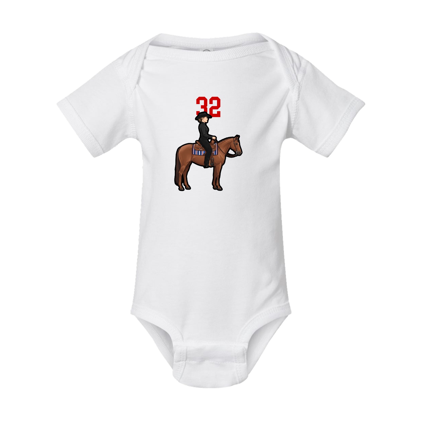 Baby Onesie — Number Top in White