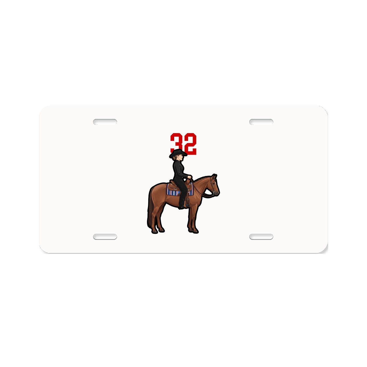 License Plate — Number Top in Classic