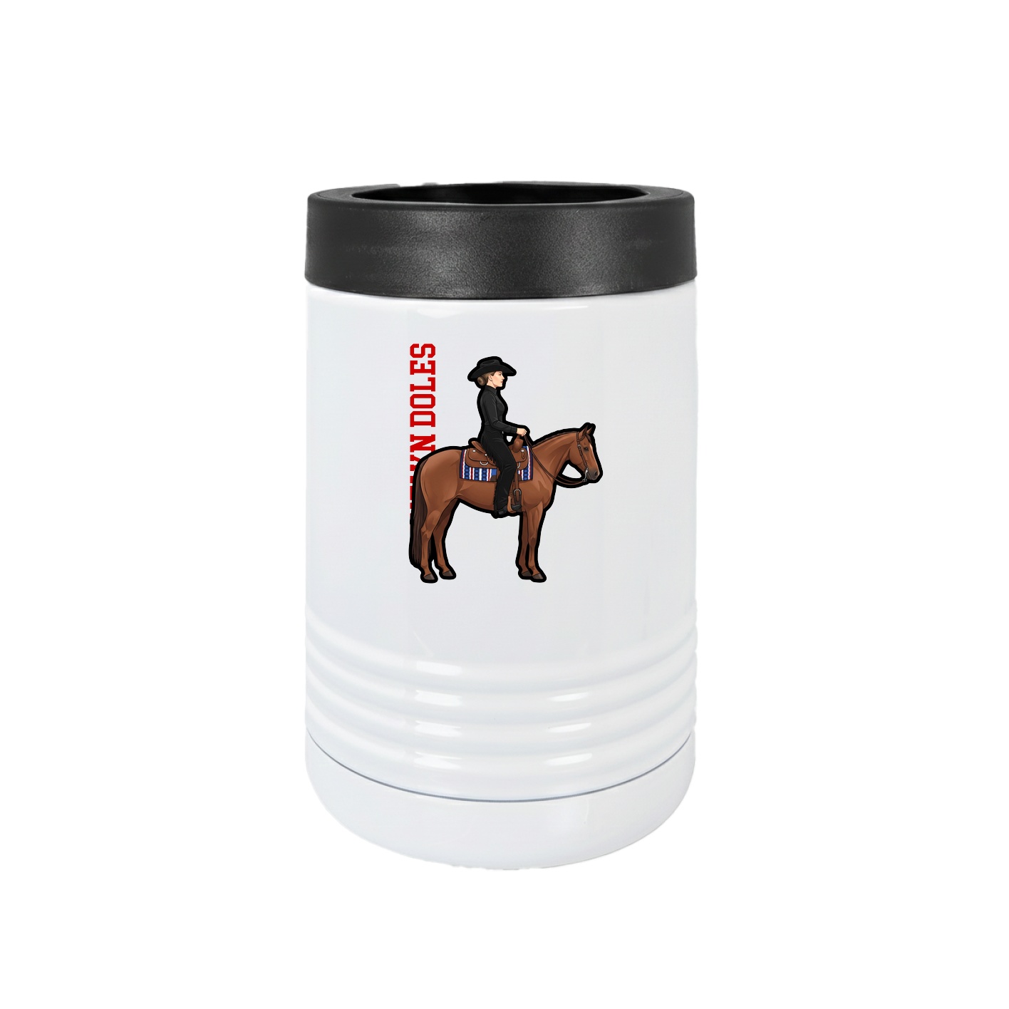 Beverage Holder — Name Vertical in White