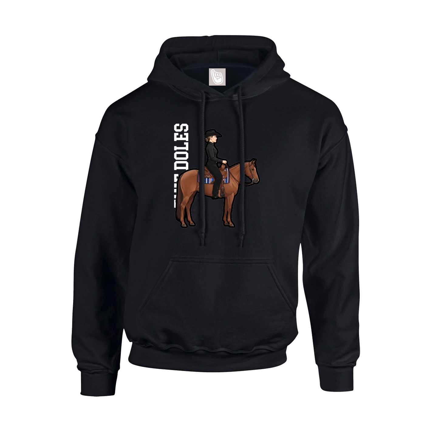 Youth Hoodie — Name Vertical in Black