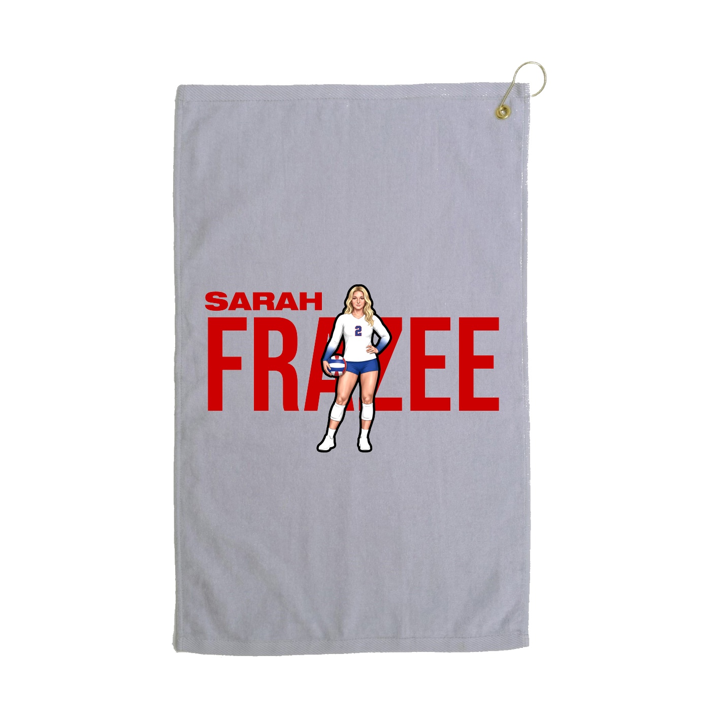 Golf Towel — Player Name in Grey