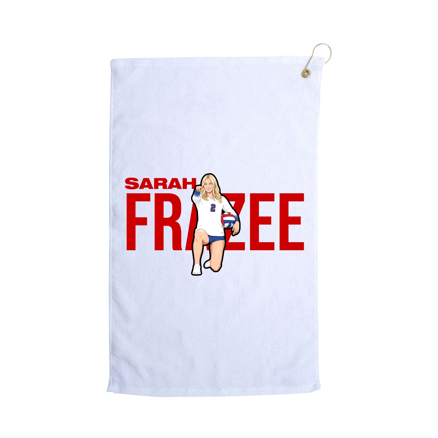Golf Towel — Player Name in White