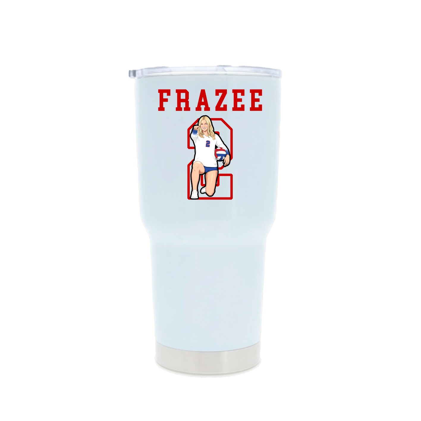 30oz Stainless Steel Tumbler — Shirsey in White