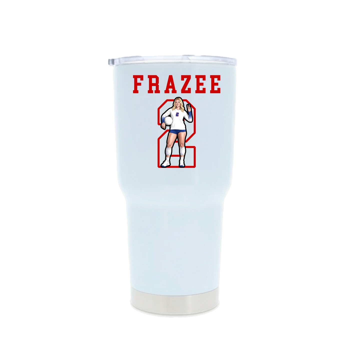 30oz Stainless Steel Tumbler — Shirsey in White