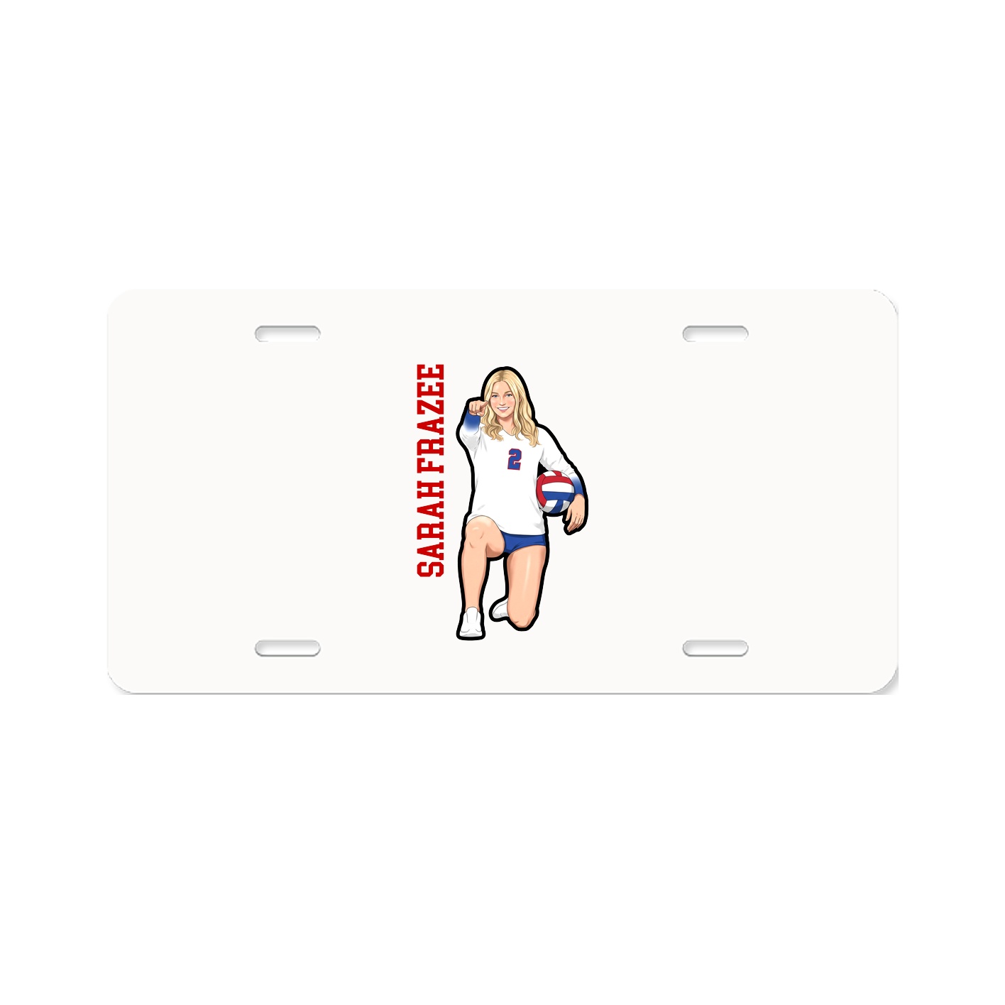 License Plate — Name Vertical in Classic