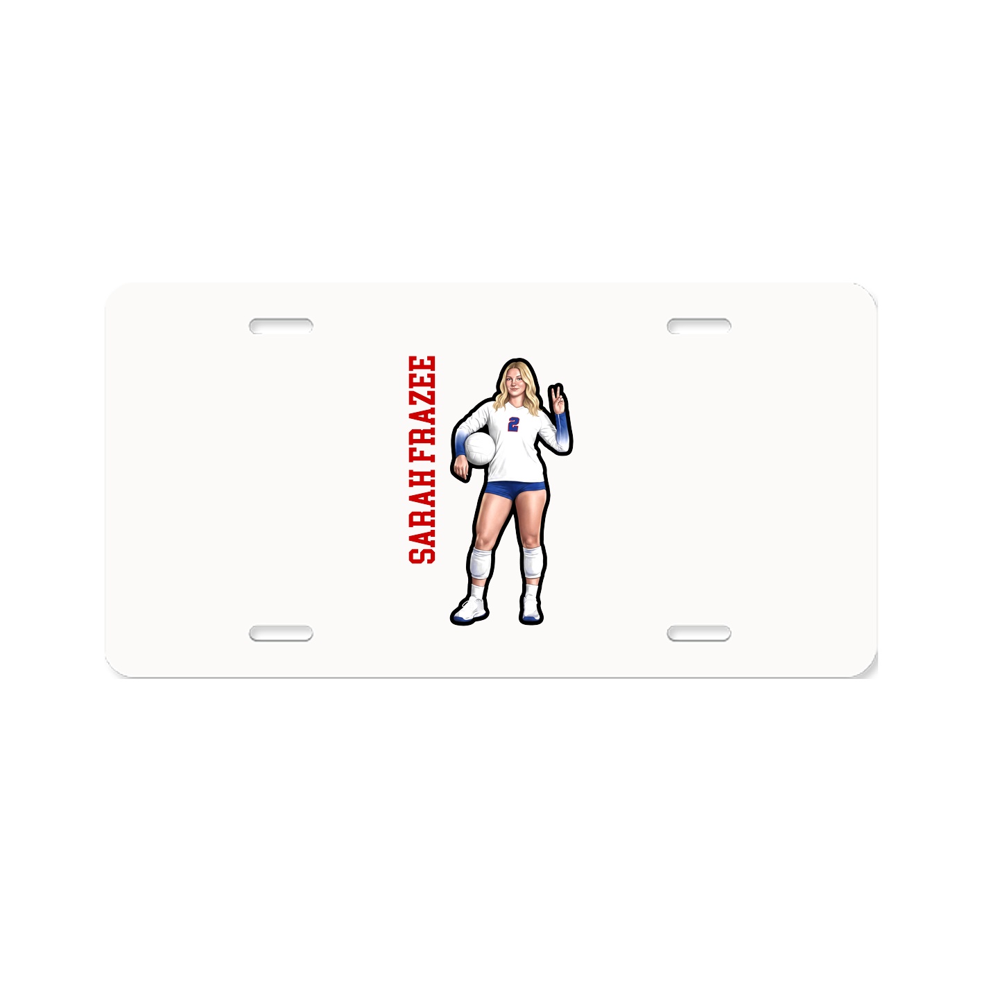 License Plate — Name Vertical in Classic