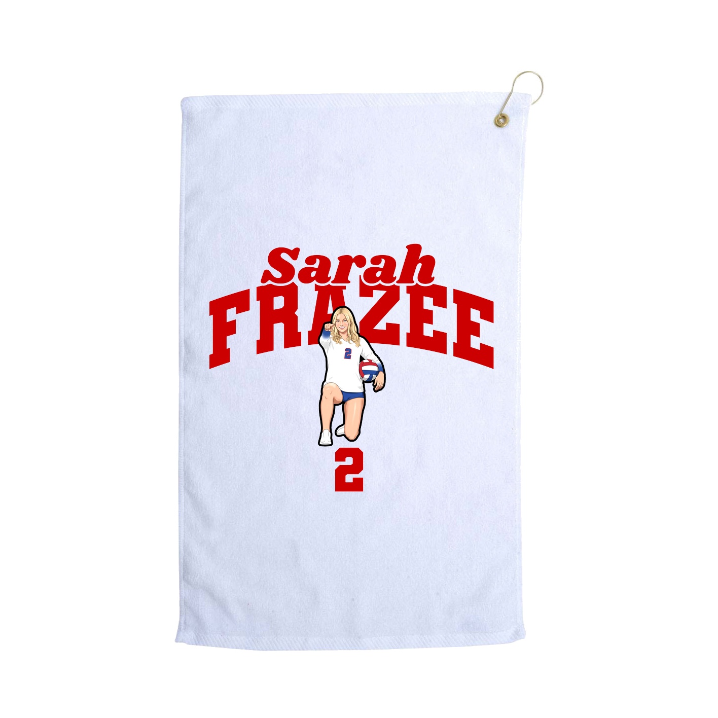 Golf Towel — Signature Arch in White