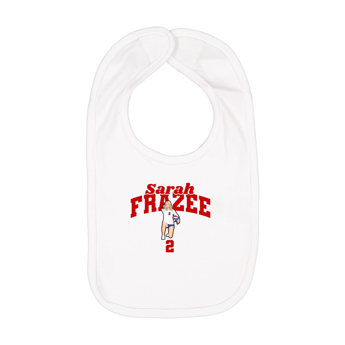 Infant Bib — Signature Arch in White