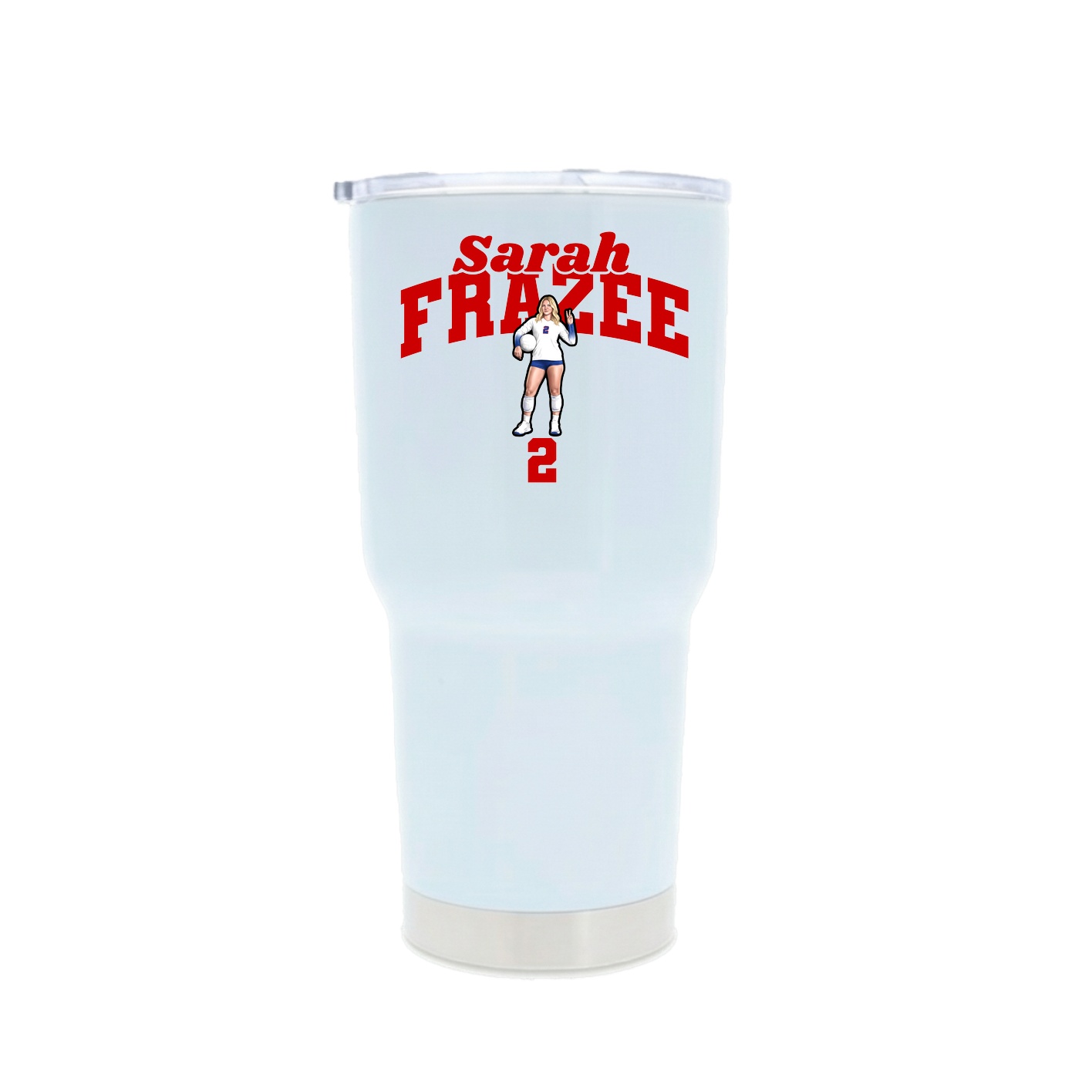 30oz Stainless Steel Tumbler — Signature Arch in White