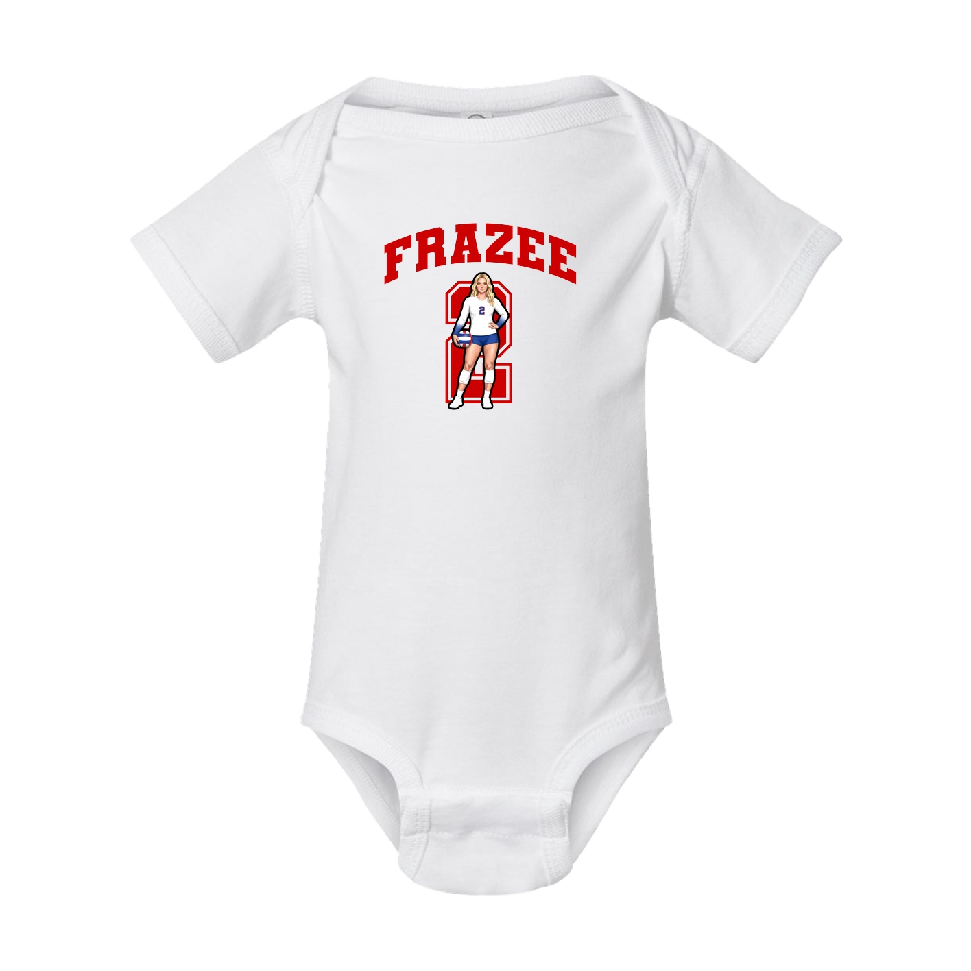 Baby Onesie — Number in White