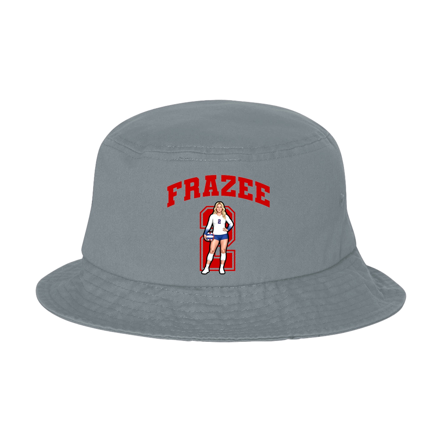 Bucket Cap — Number in Grey