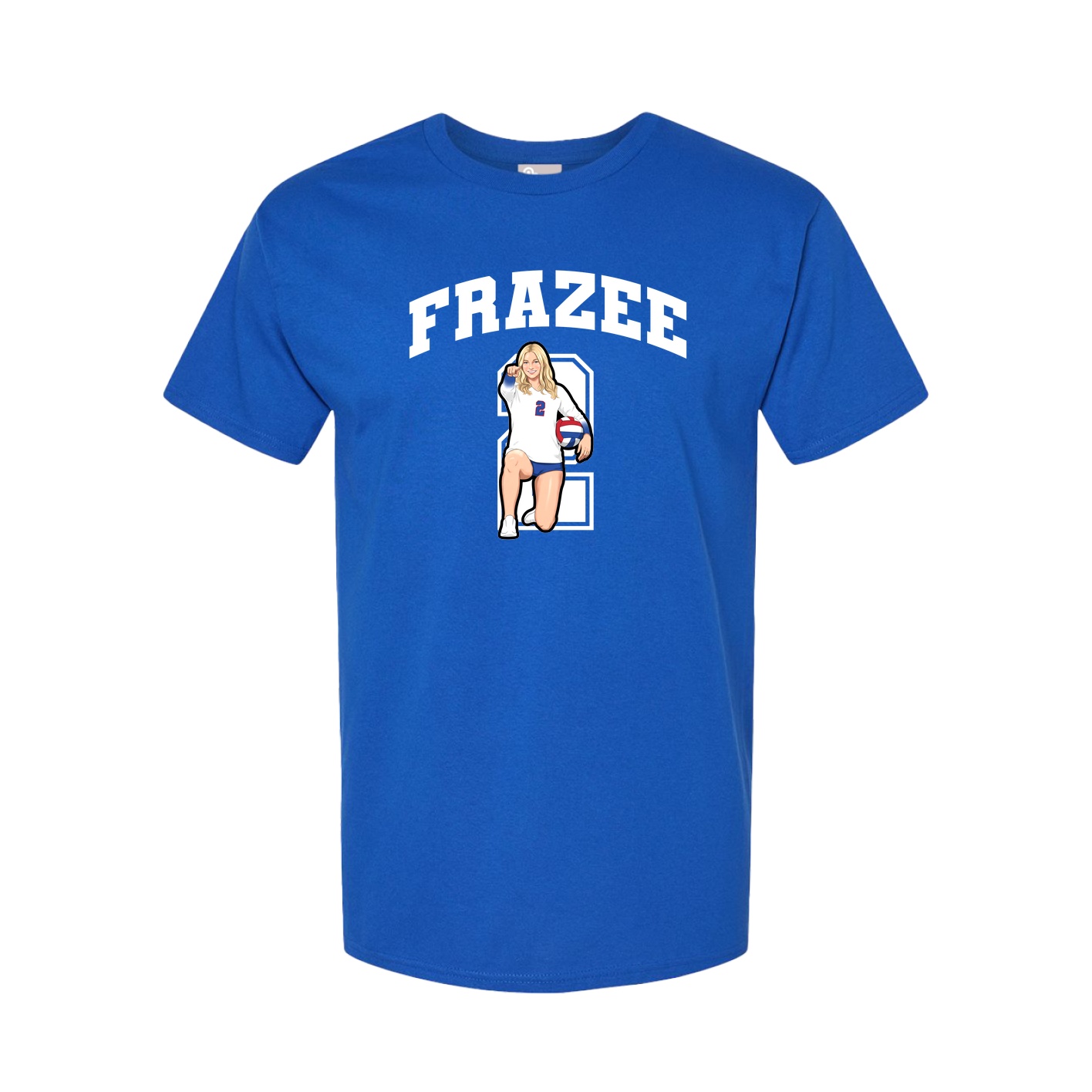 Youth Tee — Number in Royal