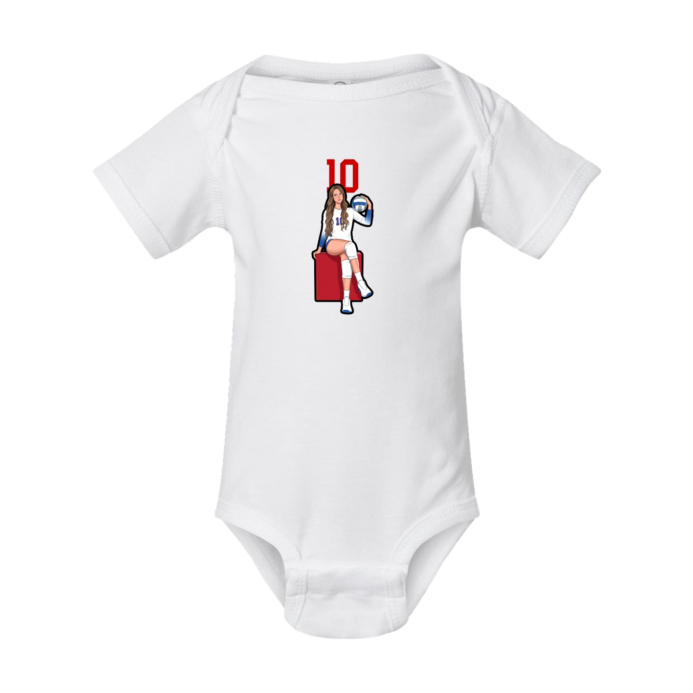 Baby Onesie — Number Top in White