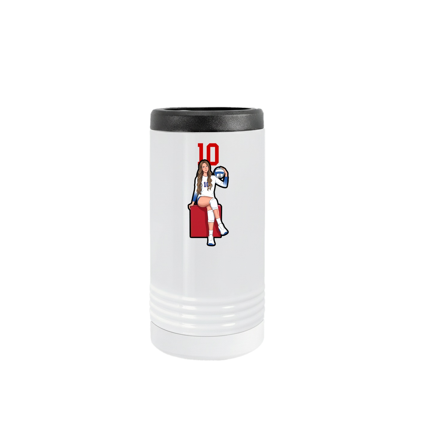 Slim Beverage Holder — Number Top in White