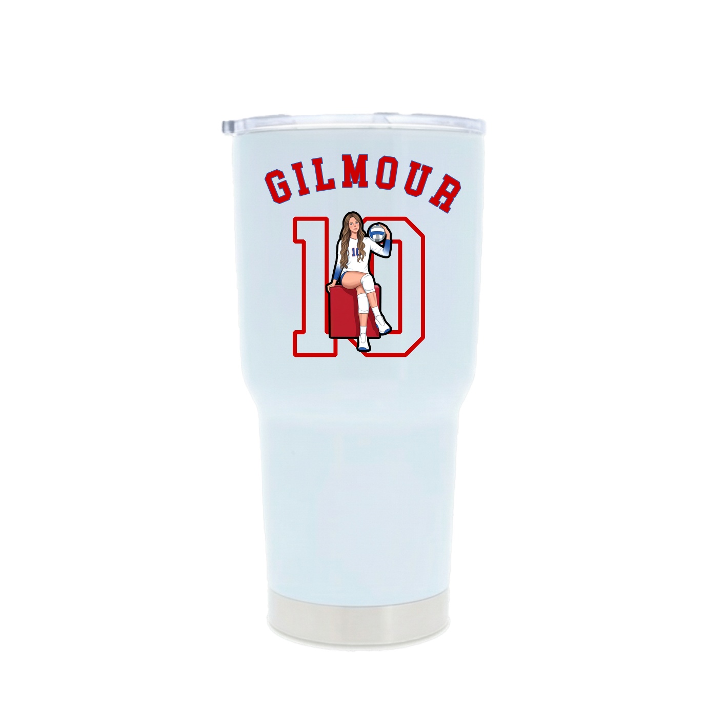 30oz Stainless Steel Tumbler — Shirsey Arch in White